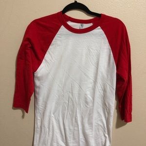 American Apparel 50/50 3/4 Sleeve Raglan Tee